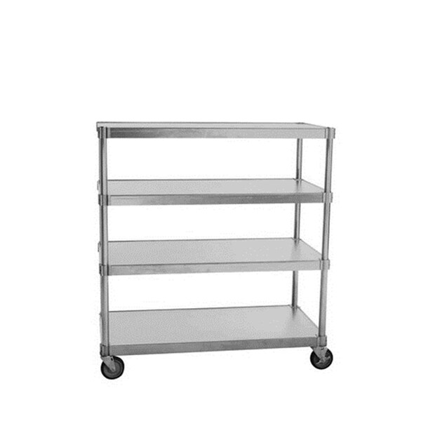 Prairie View Industries N244848-4-CHL2 Mobile 4 Tier Queen Mary Shelving Units- 54 x 24 x 48 in. A244848-4-CHL2 - main